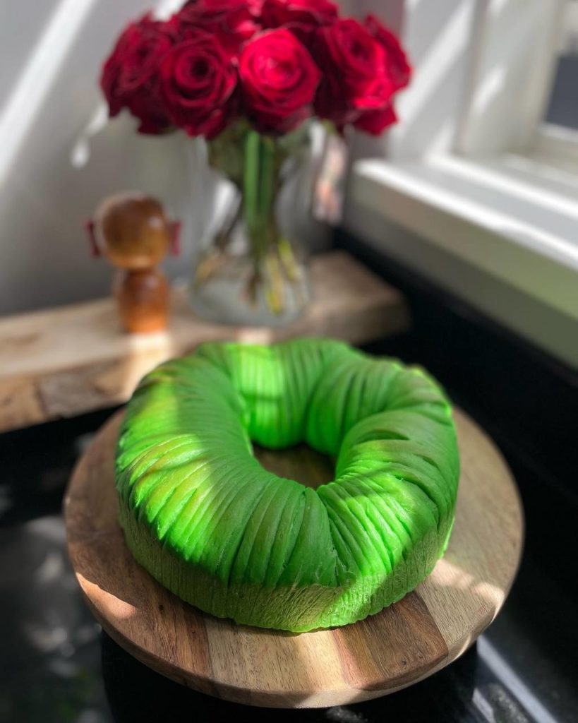 Pandan Wool Roll Bread